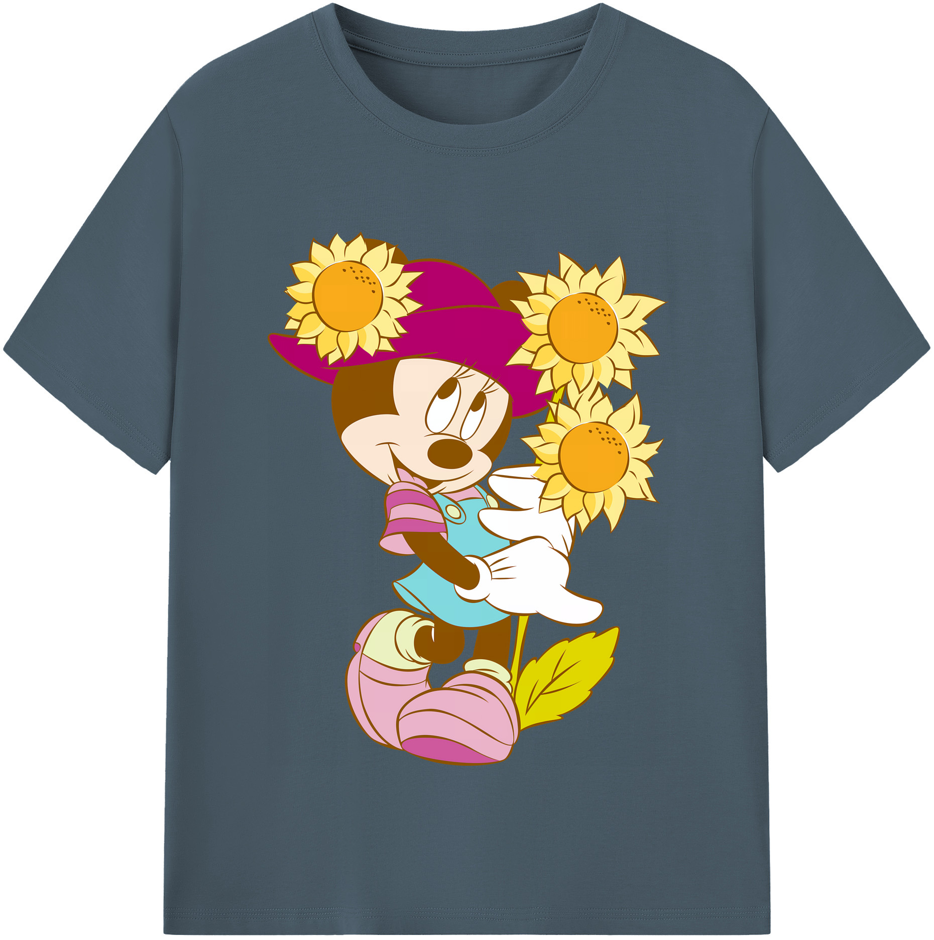 （画像用） ミッキーマウス Mickey Mouse 綿100％半袖Tシャツ（フロントプリント）